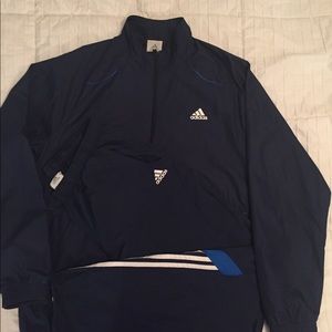 Adidas men’s jacket and pants, size L
